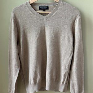 Banana Republic - Tan V-neck Sweatshirt